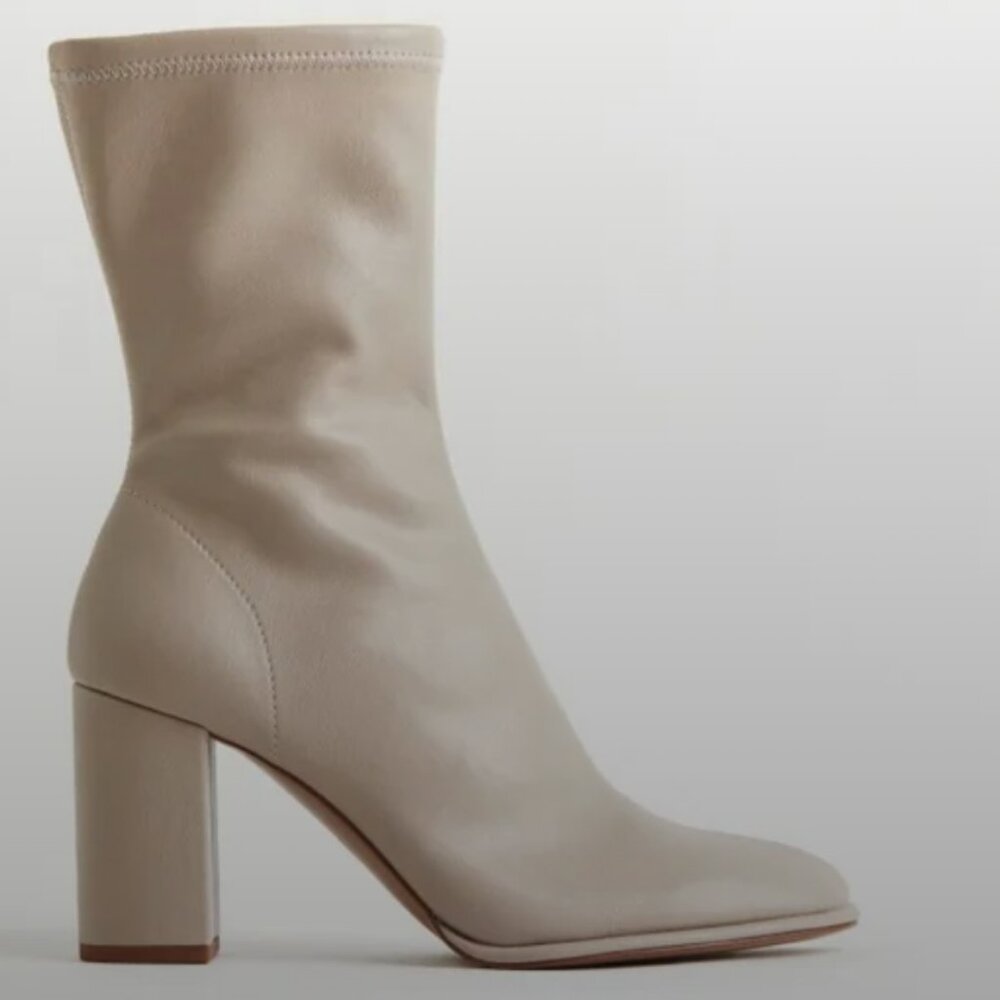 H&M Tan Cream Heeled Booties Size 8 (EU 39)